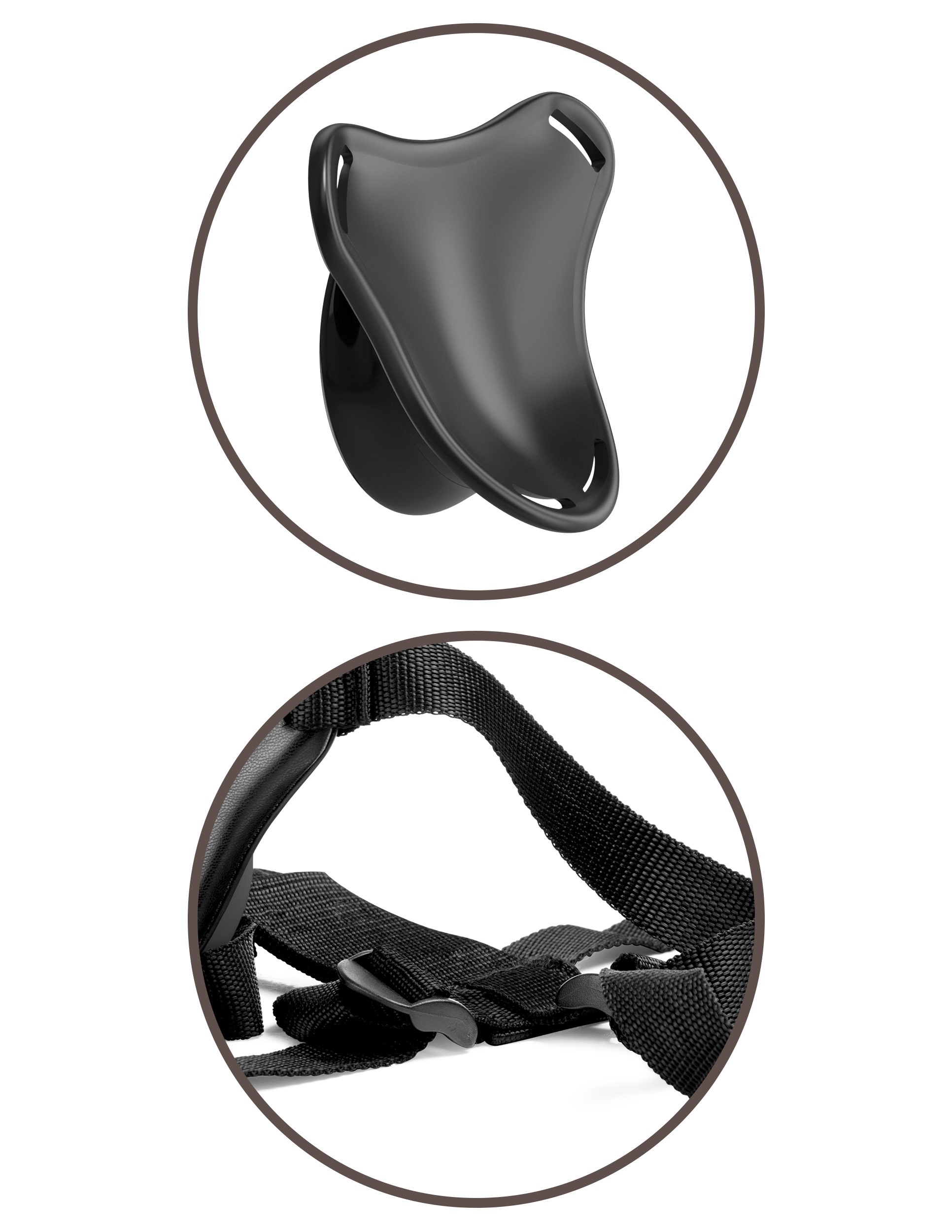 Pipedream - King Cock Elite Beginner''s Body Dock Strap-On Harness Black - Harnesses & Strap-Ons - Nylon