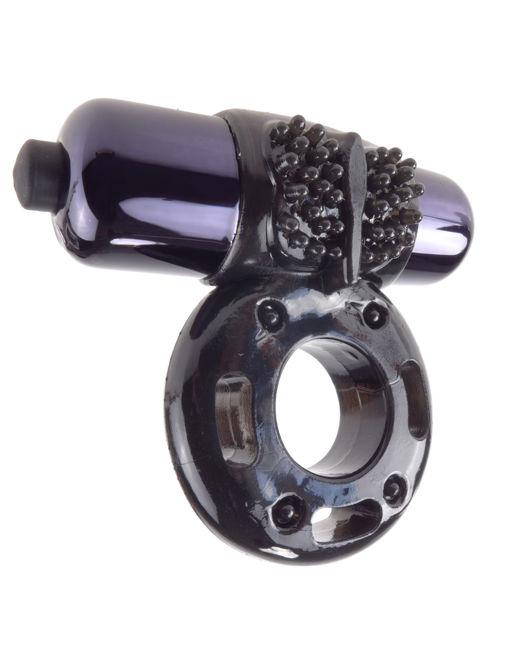 Pipedream - Fantasy C-Ringz Vibrating Super Ring With Bullet Black - Vibrators - TPE/TPR/Elastomers