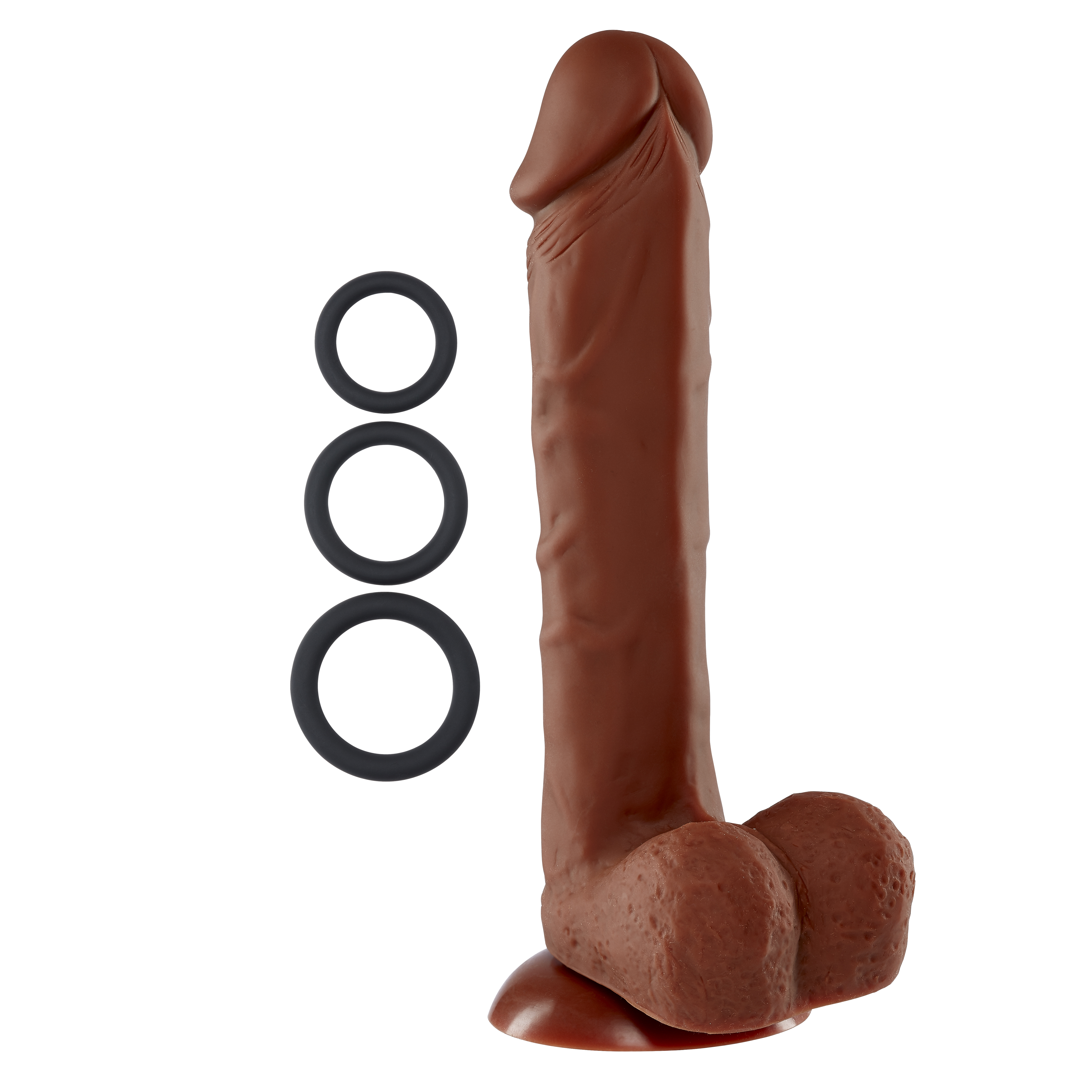 Cloud 9 Novelties - 9 Inch Silicone Pro Odorless Dong - Brown - Dildos