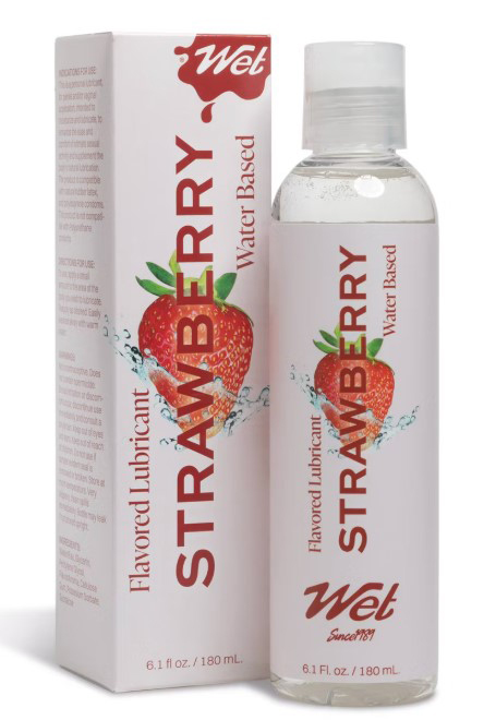Wet - Wet Flavored Lubricant Sexy Strawberry 3.1oz - Lubricants, Creams & Glides