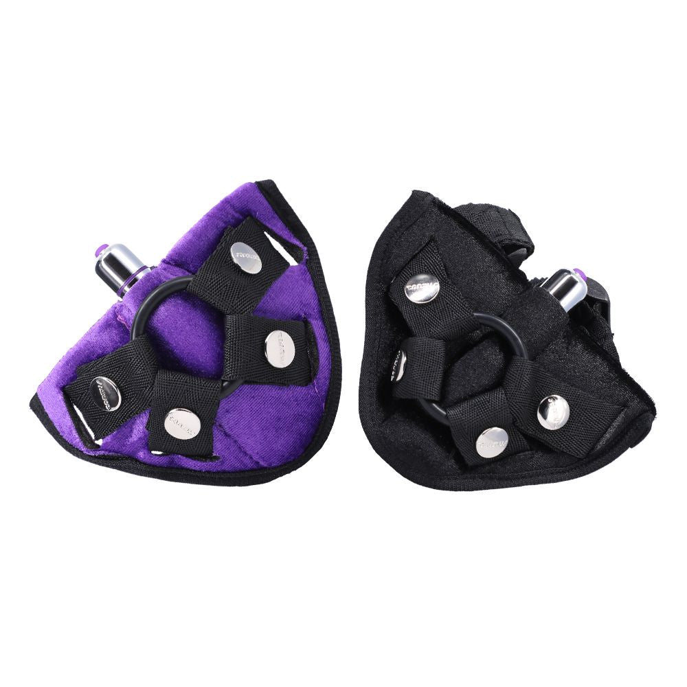 Tantus - Tantus Velvet Vibrating Strap-On Harness Lilac - Harnesses & Strap-Ons - Velvet