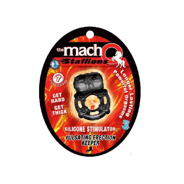 Nasstoys - Macho Pulsating Erection Keeper (Black) - Vibrators - TPE/TPR/Elastomers