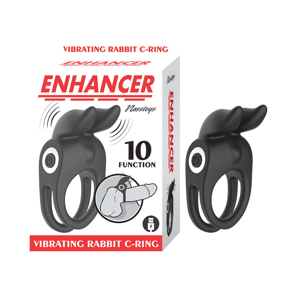 Nasstoys - Enhancer Vibrating Rabbit C-Ring Black - Vibrators