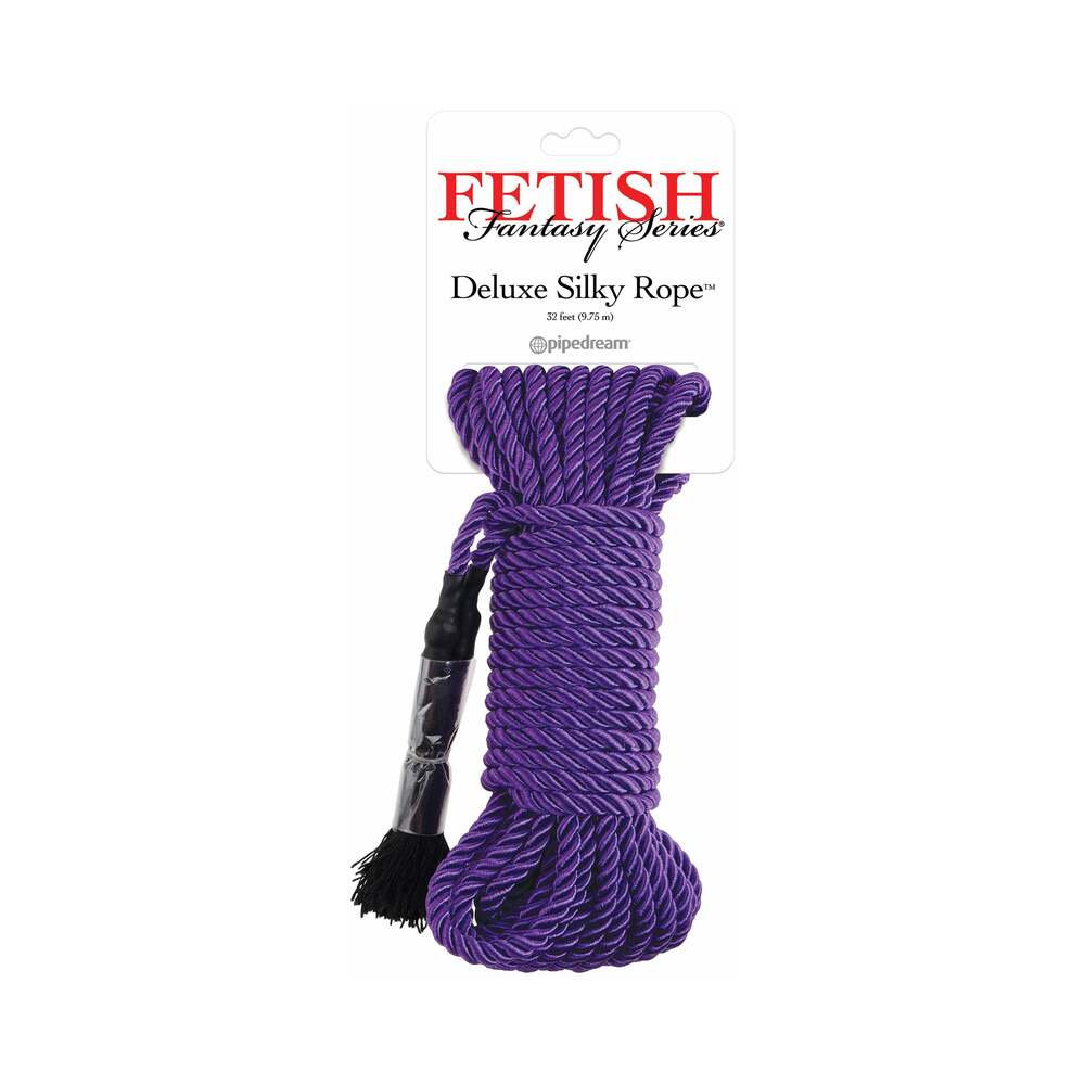 Pipedream - Fetish Fantasy Series Deluxe Silk Rope 9.75 m / 32 ft. Purple - Bondage & Fetish Toys - Cotton