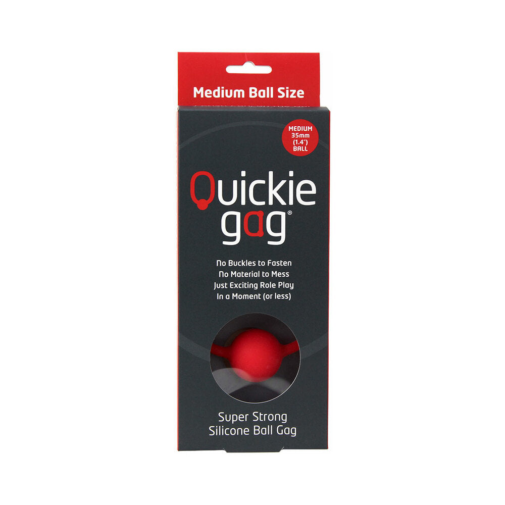 Creative Conceptions - Quickie Ball Gag Medium Red - Bondage & Fetish Toys - Silicone