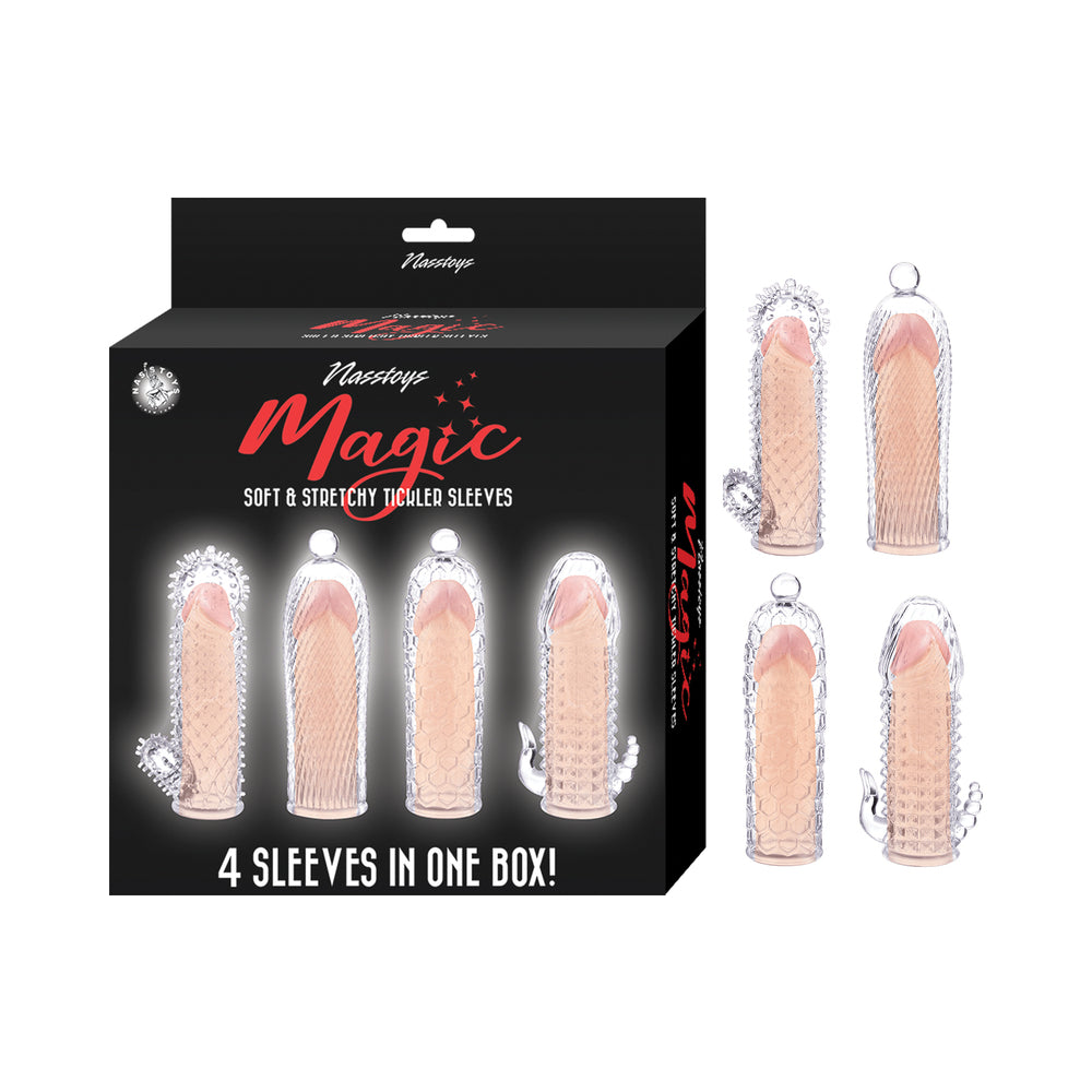 Nasstoys - Magic Soft & Stretchy Tickler Sleeves Clear - Accessories - TPE/TPR/Elastomers