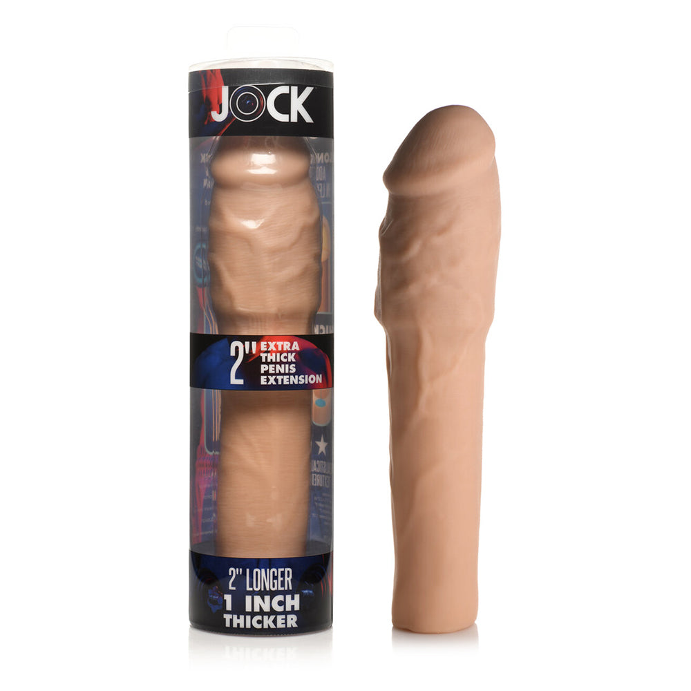 Curve Novelties - Jock Extra Thick Penis Extension Sleeve 2 in. Light - Penis Extension & Sleeves - TPE/TPR/Elastomers