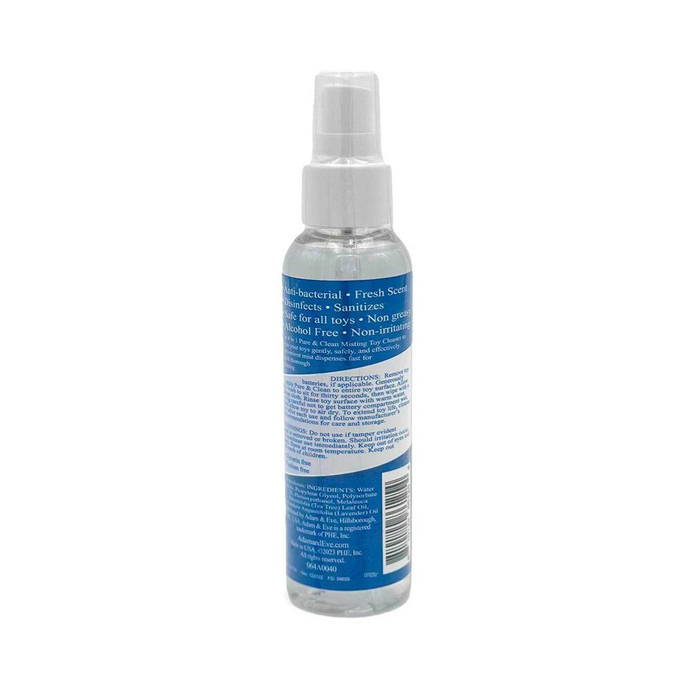 Adam & Eve - Adam & Eve 4 in 1 Pure & Clean Misting Toy Cleaner 4 oz. - Lubricants, Creams & Glides - Liquid