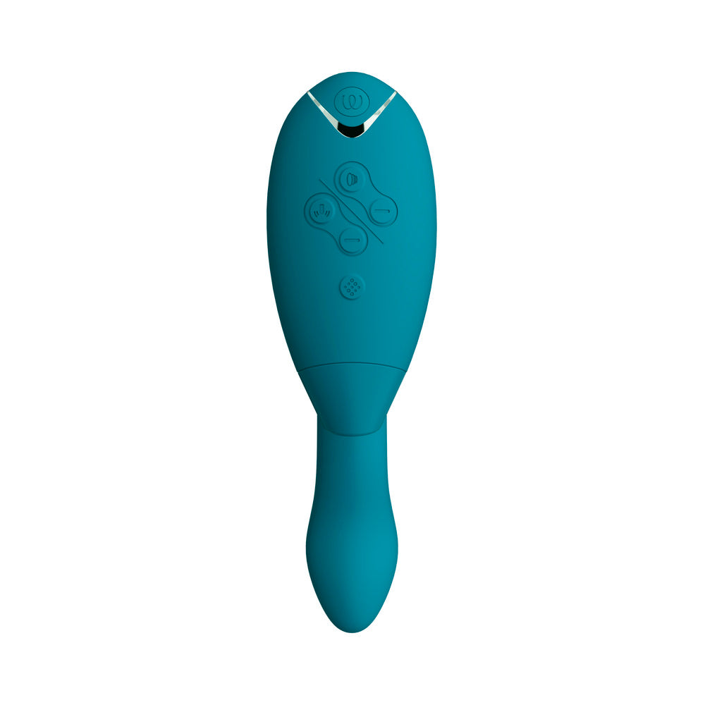 Womanizer - Womanizer Duo 2 Rechargeable Dual Stimulation Pleasure Air and G-Spot Vibrator Petrol - Vibrators - Silicone
