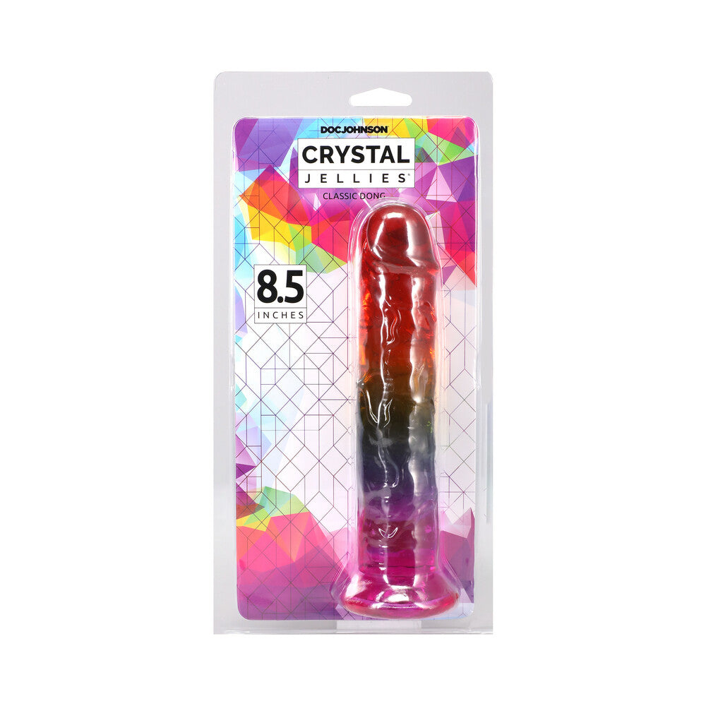 Doc Johnson - Crystal Jellies 8.5 in. Dong Rainbow - Dildos