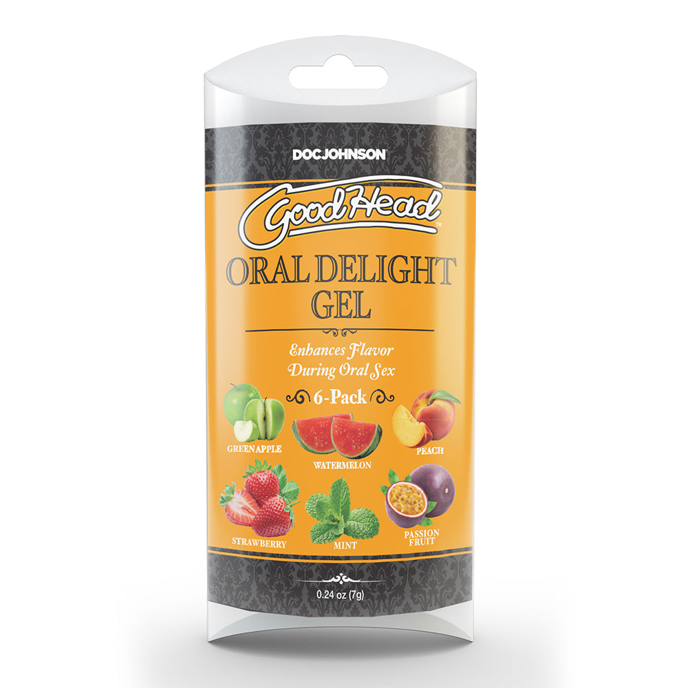 Doc Johnson - GoodHead Oral Delight Gel Multi-Flavor 6-Pack 0.24 oz. - Lubricants, Creams & Glides - Liquid