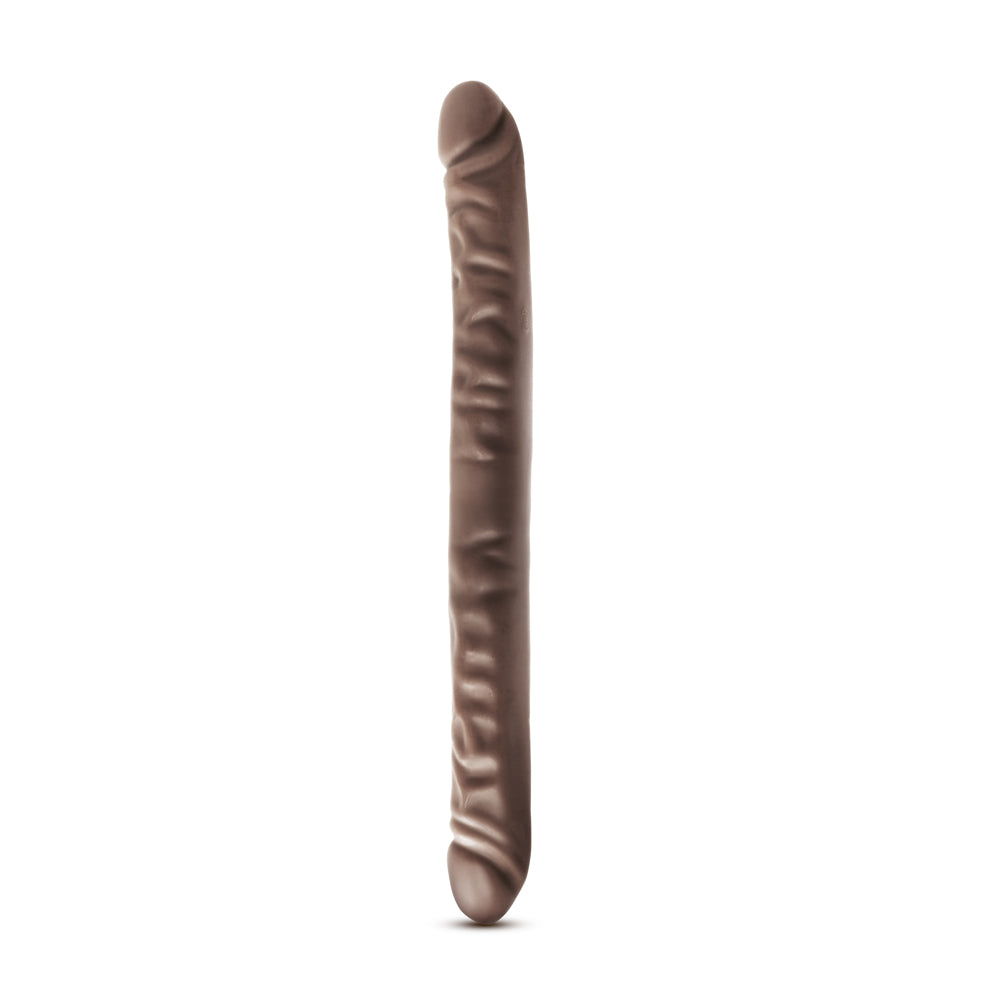 Blush - Dr. Skin 18 in. Double Dildo Brown - Dildos - PVC