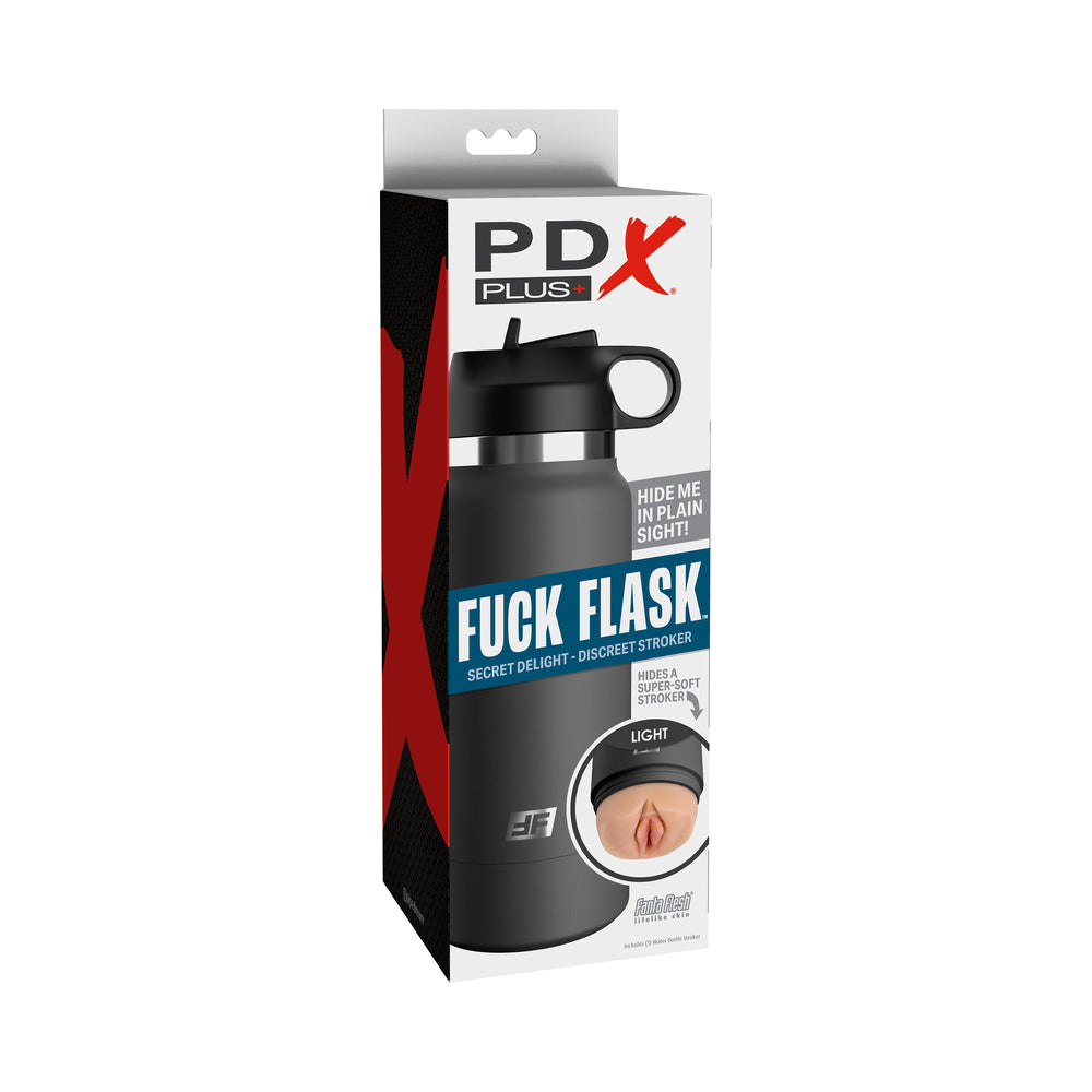 PDX Brands - PDX Plus Fuck Flask Secret Delight Discreet Stroker Grey Bottle Light - Masturbation Aids for Males - TPE/TPR/Elastomers