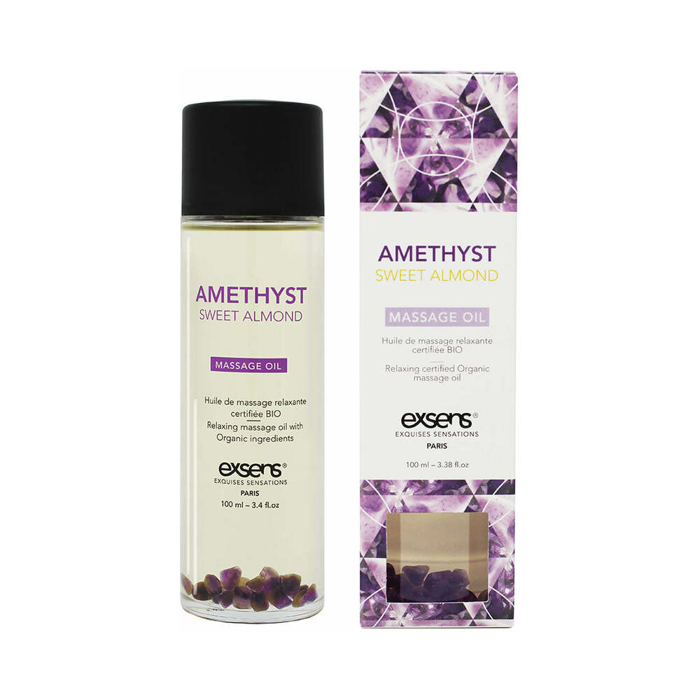 Exsens - Exsens Massage Oil Amethyst Sweet Almond 3.4 oz. - Lubricants, Creams & Glides - Liquid