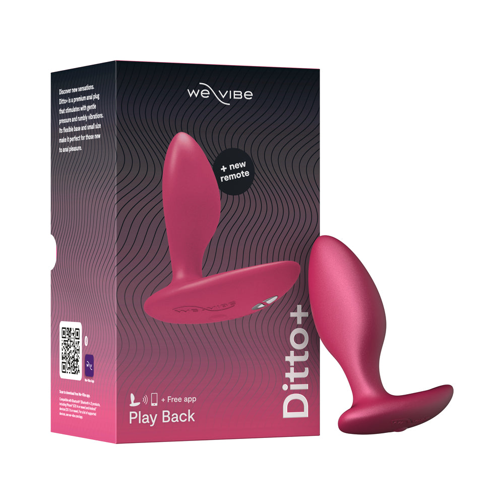 We-Vibe - We-Vibe Ditto+ Rechargeable Remote Control Vibrating Anal Plug Cosmic Pink - Anal Toys & Stimulators
