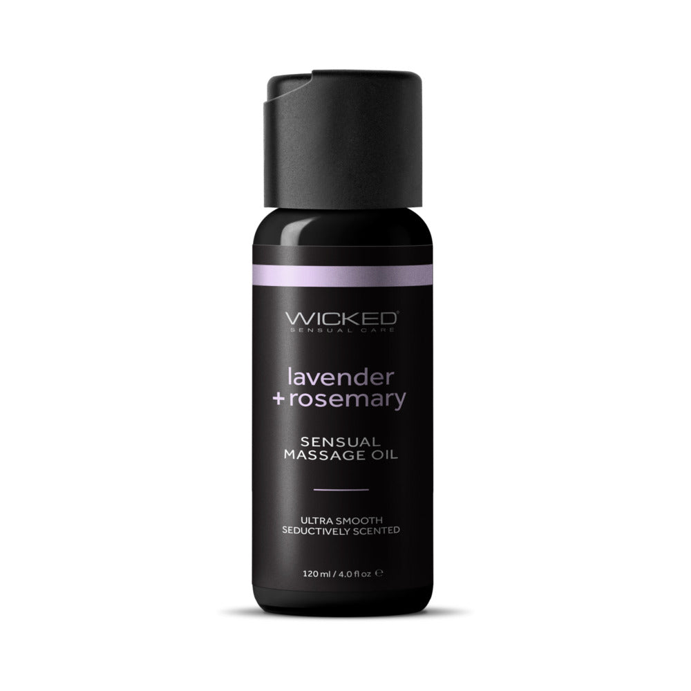 Wicked - Wicked Lavender and Rosemary Massage Oil 4 oz. - Lubricants, Creams & Glides - Liquid