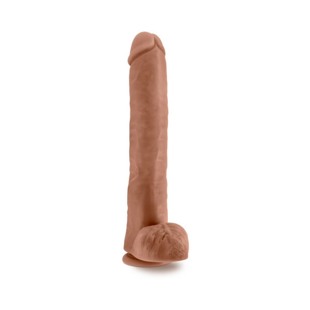 Blush - Au Naturel Daddy 14 in. Posable Dual Density Dildo with Balls Tan - Dildos - TPE/TPR/Elastomers