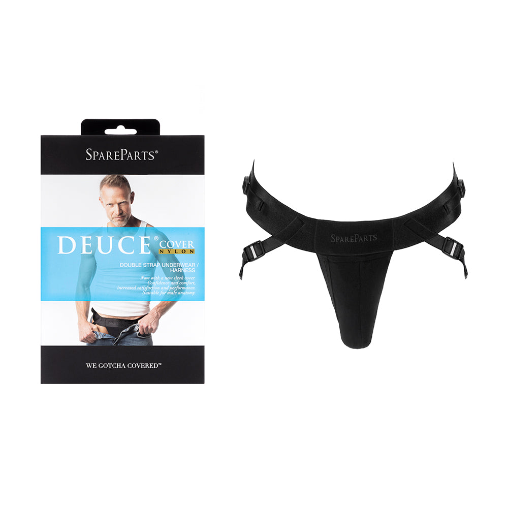 SpareParts - SpareParts Deuce Cover Underwear Harness Black (Double Strap) Size B Nylon - Harnesses & Strap-Ons - Nylon