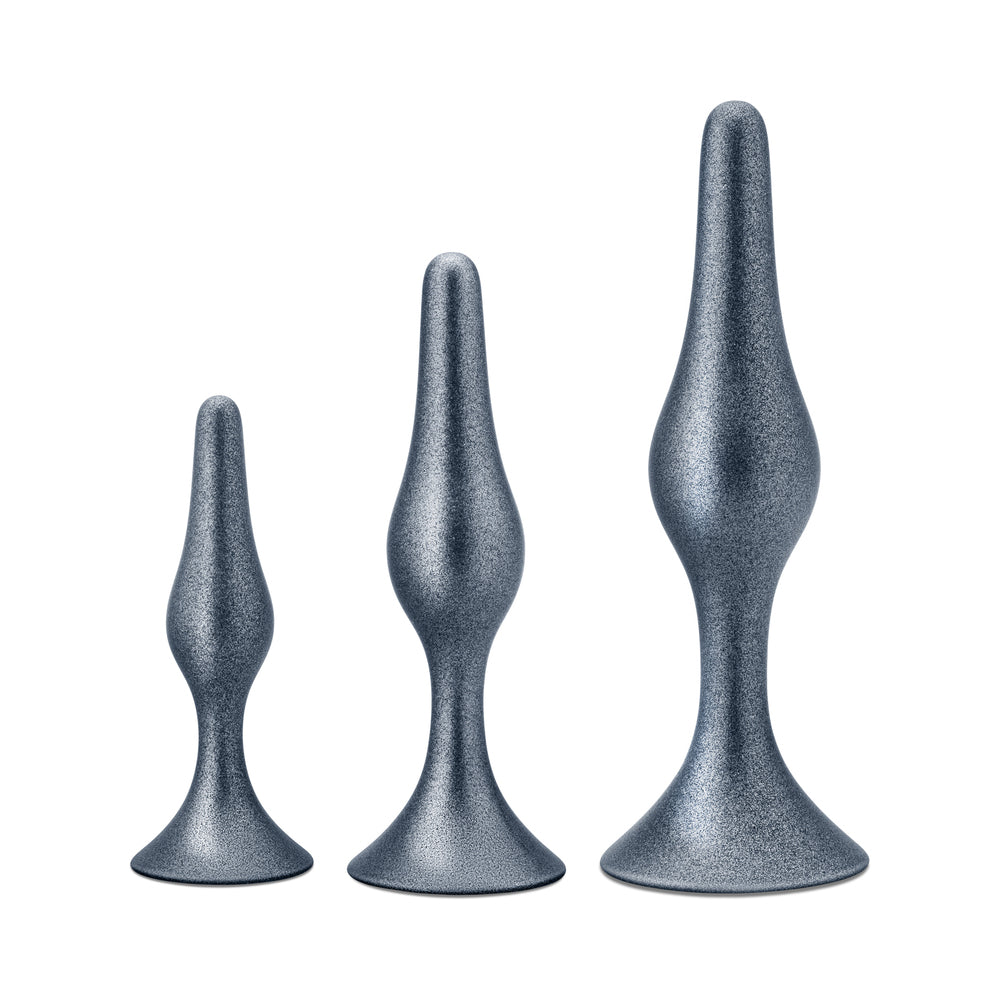 Blush - Anal Adventures Matrix Genesis Plug Kit Stellar Silver - Anal Toys & Stimulators - Silicone