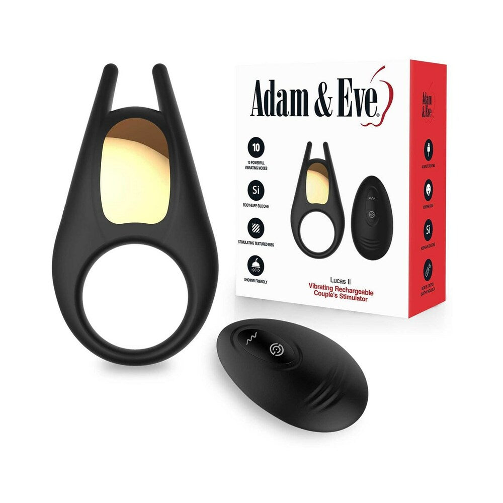 Adam & Eve - Adam & Eve Lucas II Vibrating Rechargeable Couple''s Stimulator - Vibrators - Silicone