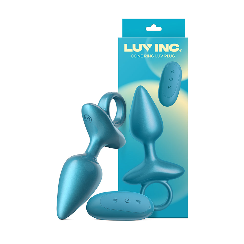 Luv Inc. - Luv Inc. Cr82: Cone Ring Luv Plug Metallic Blue - Anal Toys & Stimulators - Silicone