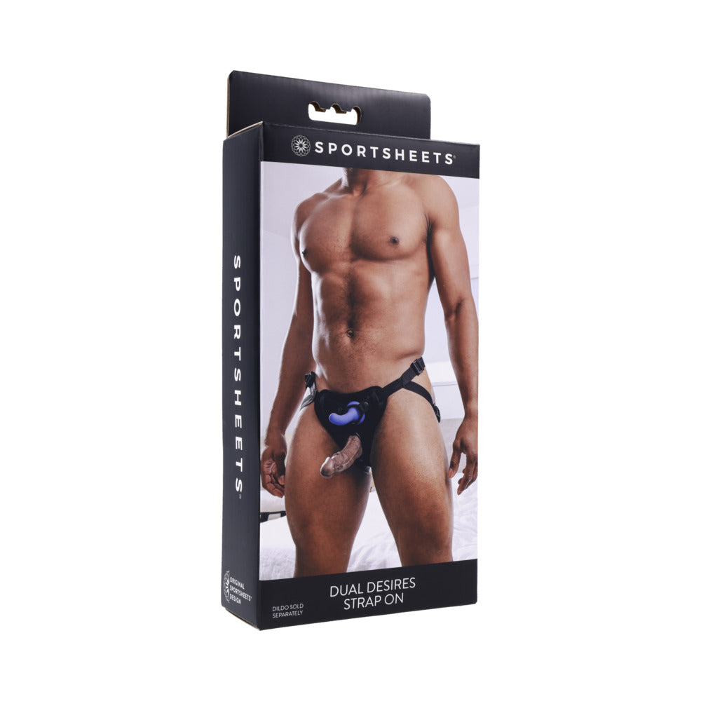 Sportsheets - Sportsheets Dual Desires Strap On - Harnesses & Strap-Ons - Neoprene