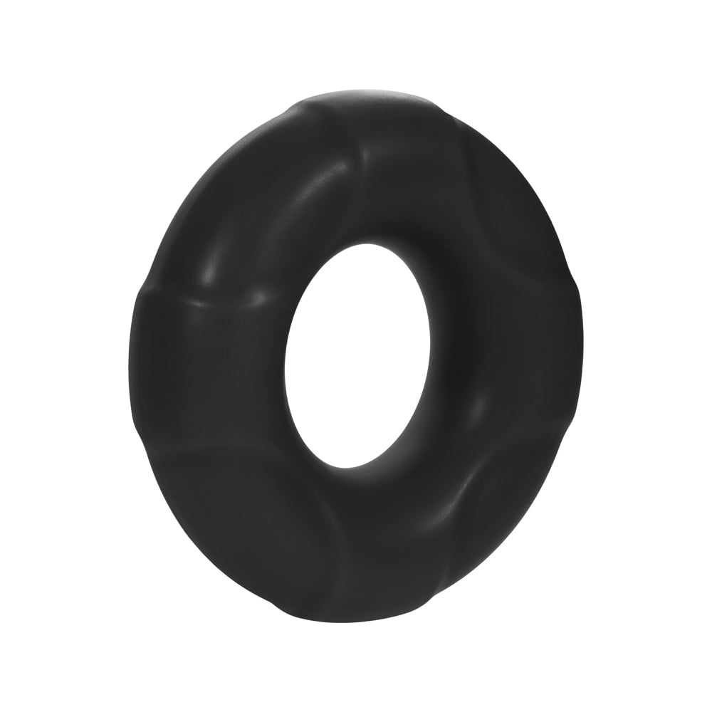 Forto - Forto F-33 Liquid Silicone Cockring Medium Black - Cockrings - Silicone