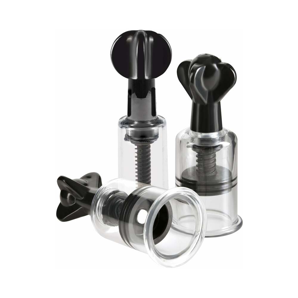 Pipedream - Fetish Fantasy Series Limited Edition Super Suckers Trio Clear/Black - Bondage & Fetish Toys - ABS