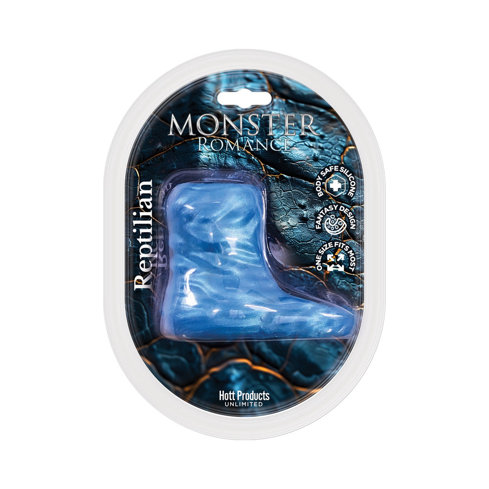 Hott Products - Monster Romance Reptilian Penis Sleeve with Ball Strap Silicone - Masturbation Aids for Males - Silicone