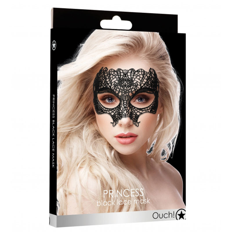 Shots - Ouch! Princess Lace Eye Mask Black - General - Polyester