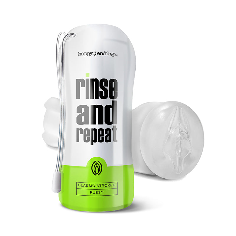 Global Novelties - Happy Ending Rinse And Repeat Classic Stroker - Pussy - Masturbation Aids for Males - TPE/TPR/Elastomers