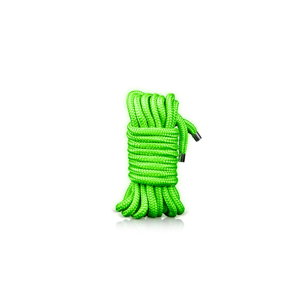 Shots - Ouch! Glow in the Dark Rope 5 m / 16 ft. Neon Green - Bondage & Fetish Toys - Polypropylene