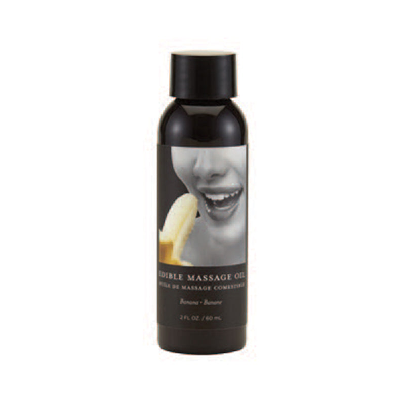 Earthly Body - Earthly Body Edible Massage Oil Banana 2oz - Lubricants, Creams & Glides - Liquid
