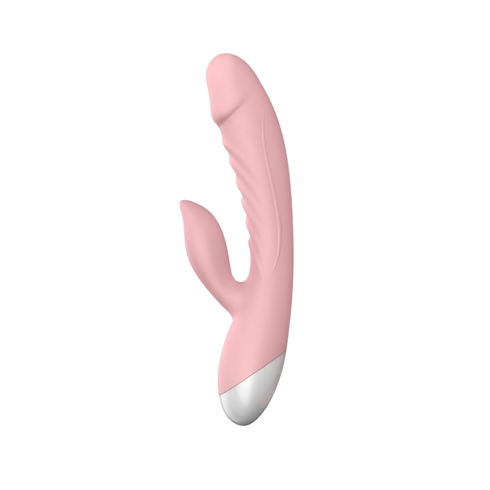 Luv Inc. - Luv Inc Rv20 Rabbit Vibrator Rechargeable Silicone Dual Stimulator Pink - Vibrators - Silicone