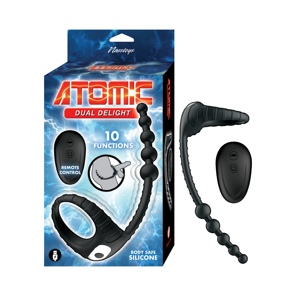 Nasstoys - Atomic Dual Delight Black - Anal Toys & Stimulators - Silicone