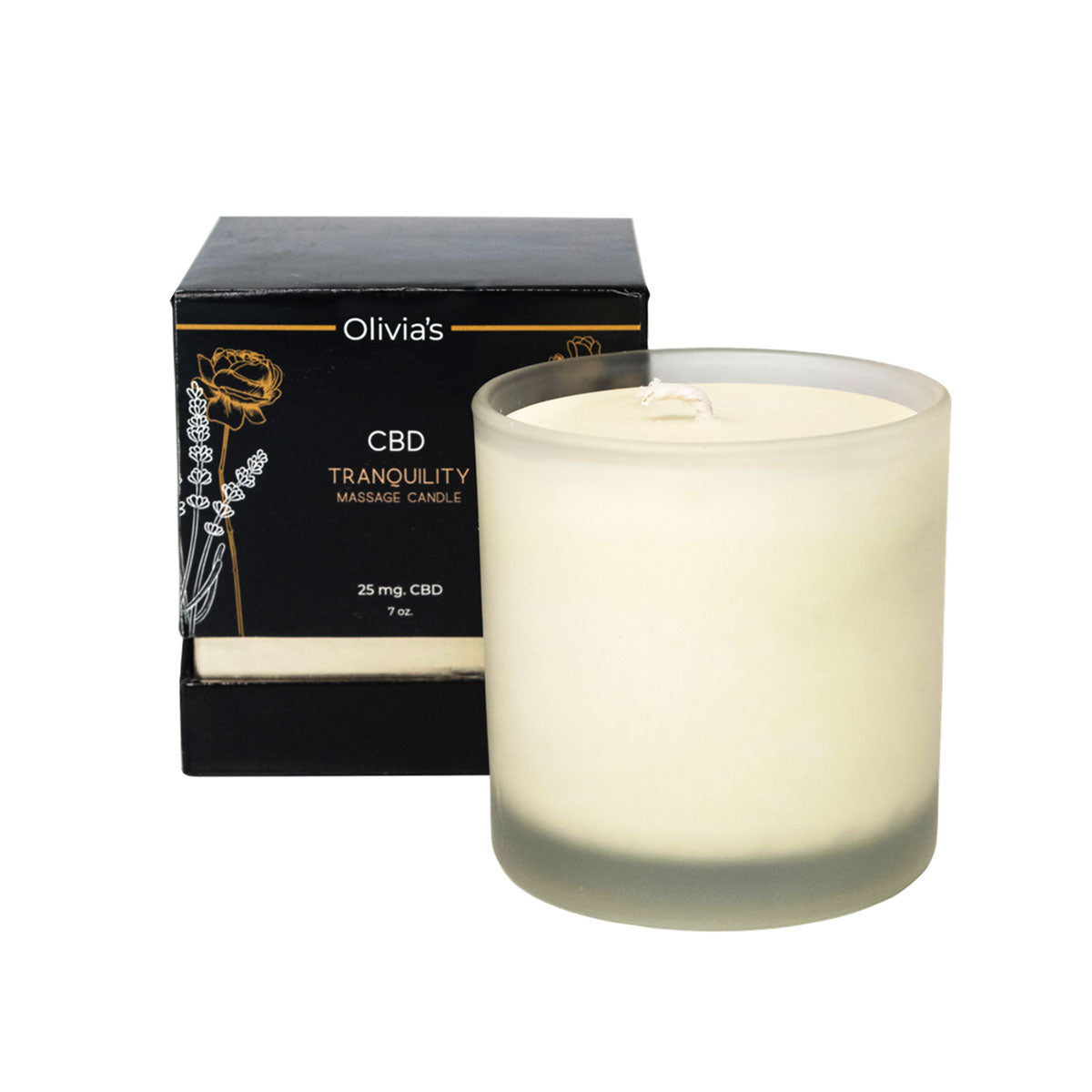 Olivia''s Boudoir - Olivia''s Boudoir CBD Tranquility Massage Candle 7 oz. - General - Wax