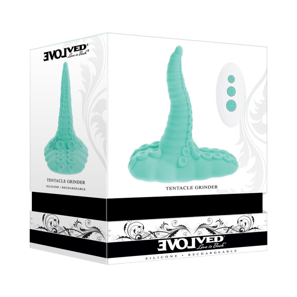 Evolved - Evolved Tentacle Grinder Rechargeable Vibrating Grinding Silicone Teal - Vibrators - Silicone