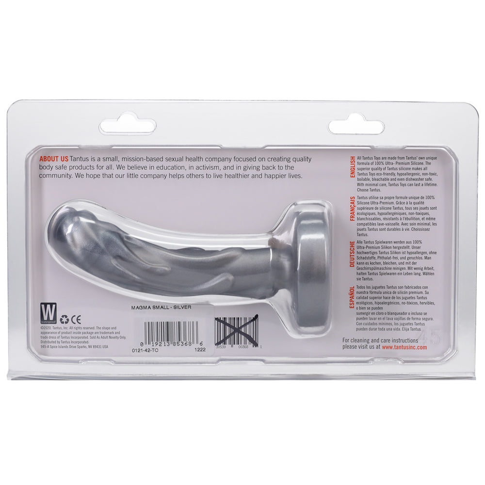 Tantus - Tantus Mini Magma 5 in. Fantasy Dildo Firm Silver - Dildos - Silicone