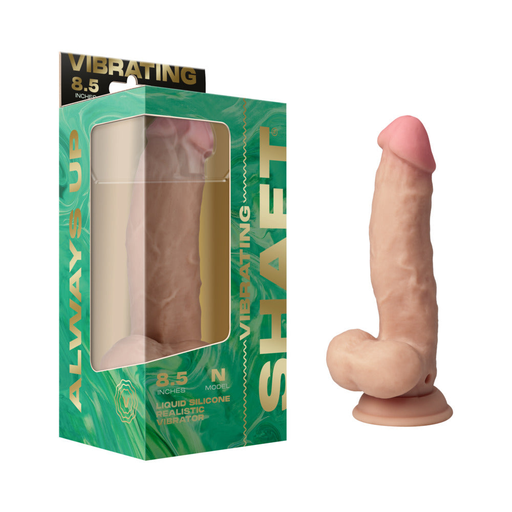 Shaft - Shaft Vibrating Model N: 8.5 in. Dual Density Silicone Dildo Pine - Dildos - Silicone