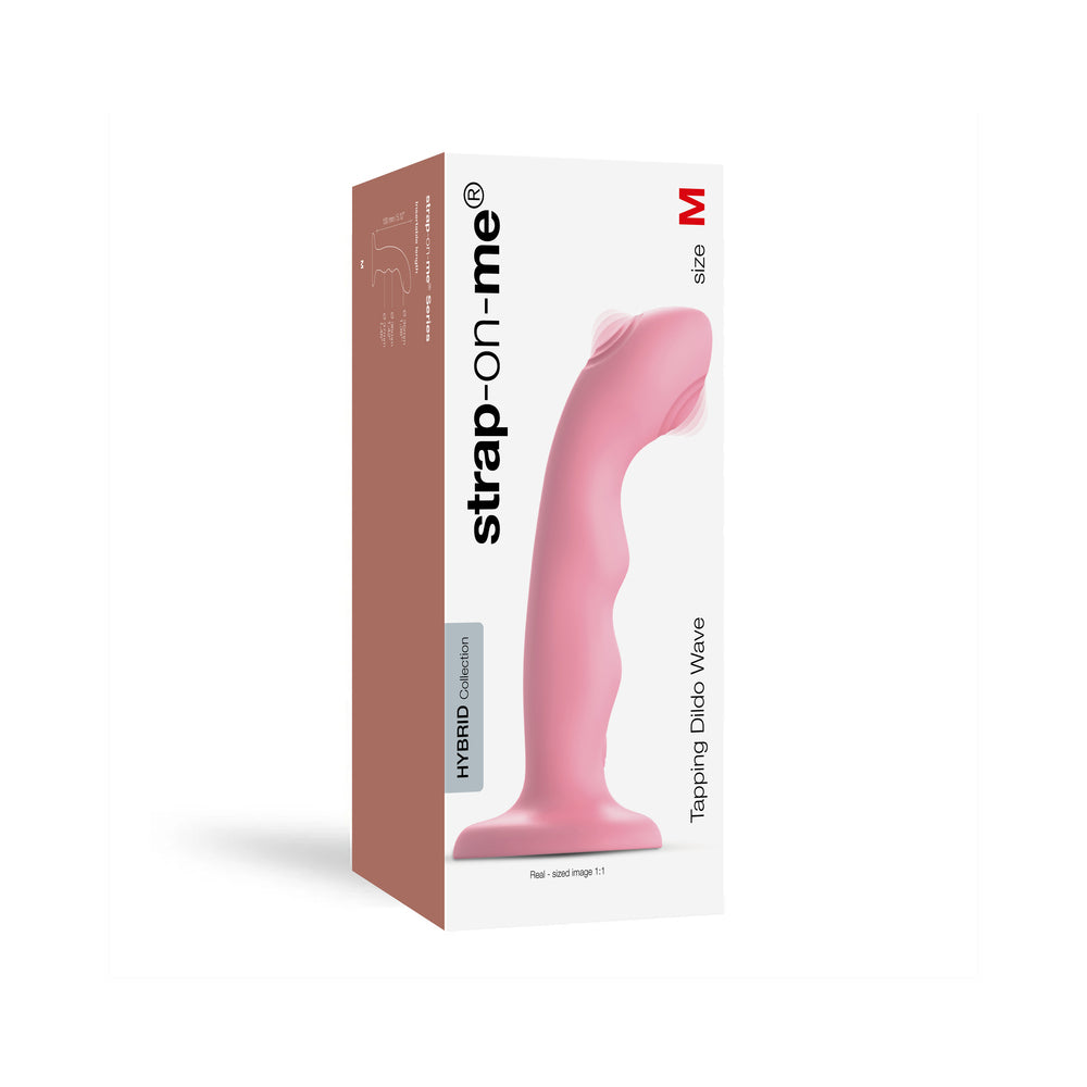 Lovely Planet Strap-On-Me Tapping Dildo Wave Coral Pink