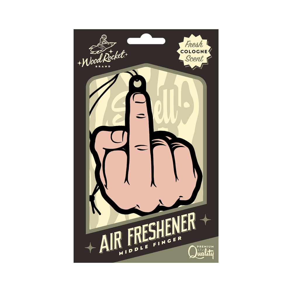 Wood Rocket - Wood Rocket Air Freshener Middle Finger Peach - Novelties & Games - Paper