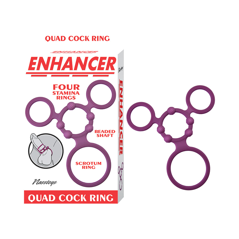 Nasstoys - Enhancer Quad Cockring Rubine Red - Cockrings