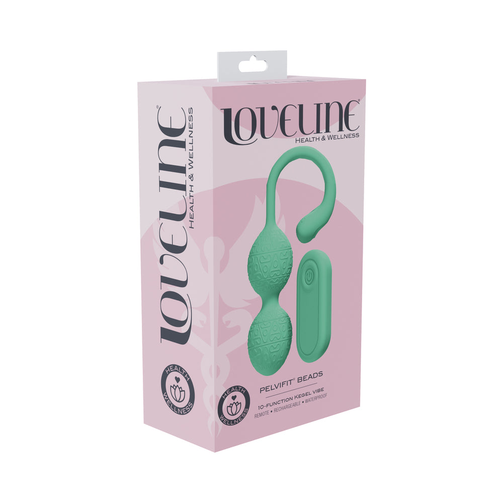 Shots - LoveLine PelviFit Beads Kegel Vibe Waterproof Remote Green - Vibrators - Silicone