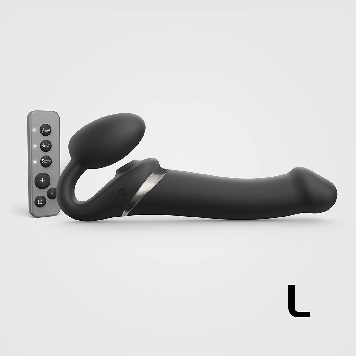 Lovely Planet - Strap-On-Me Multi Orgasm Bendable Strapless Strap-On Black Large - Vibrators - Silicone