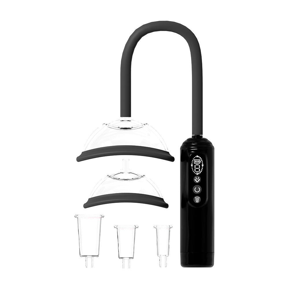 Shots - PUMPED Automatic Rechargeable Vulva, Breast & Nipple Pump Black - Pumps & Enlargers