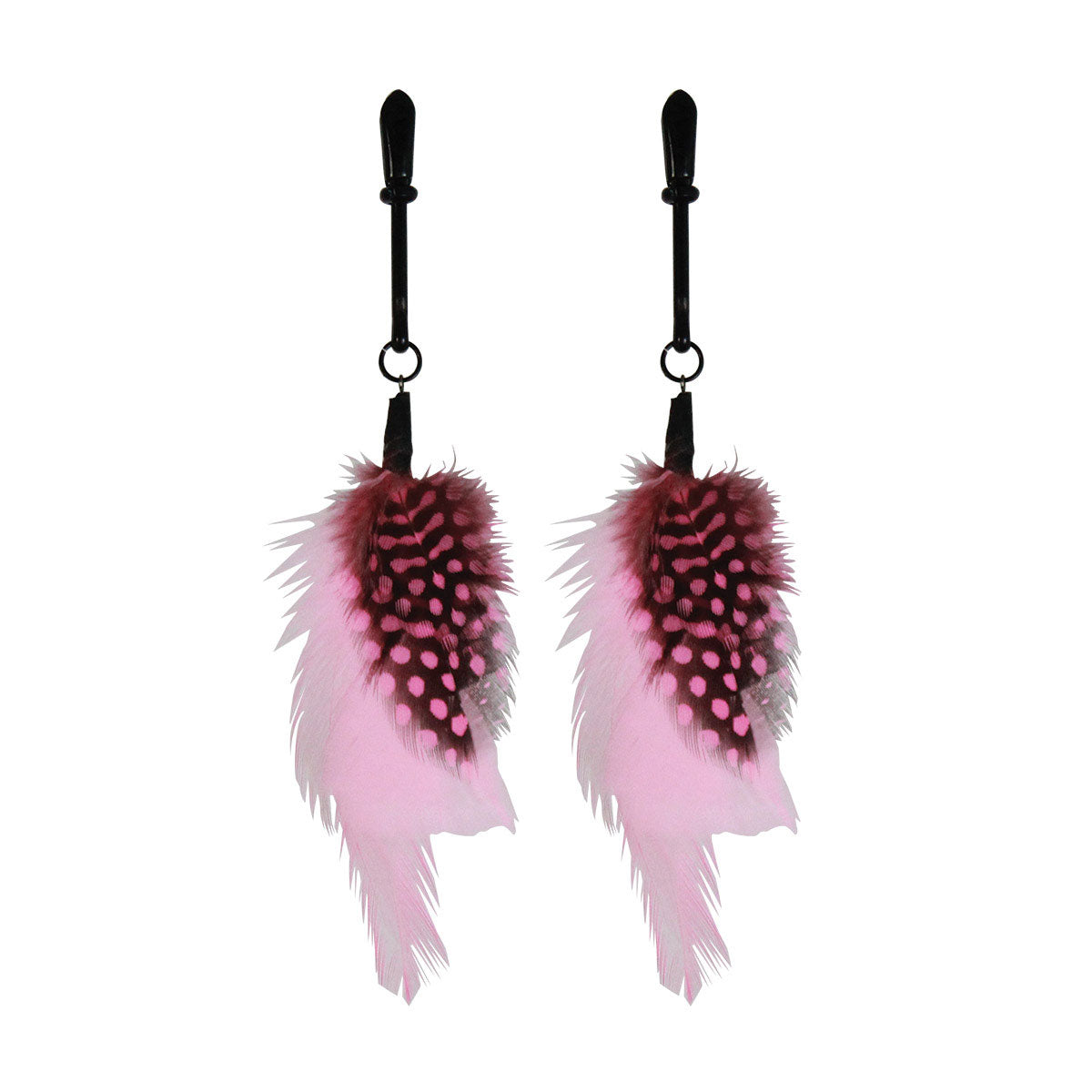 PHS International - Sex Kitten Feather Clamps - Bondage & Fetish Toys - Feather