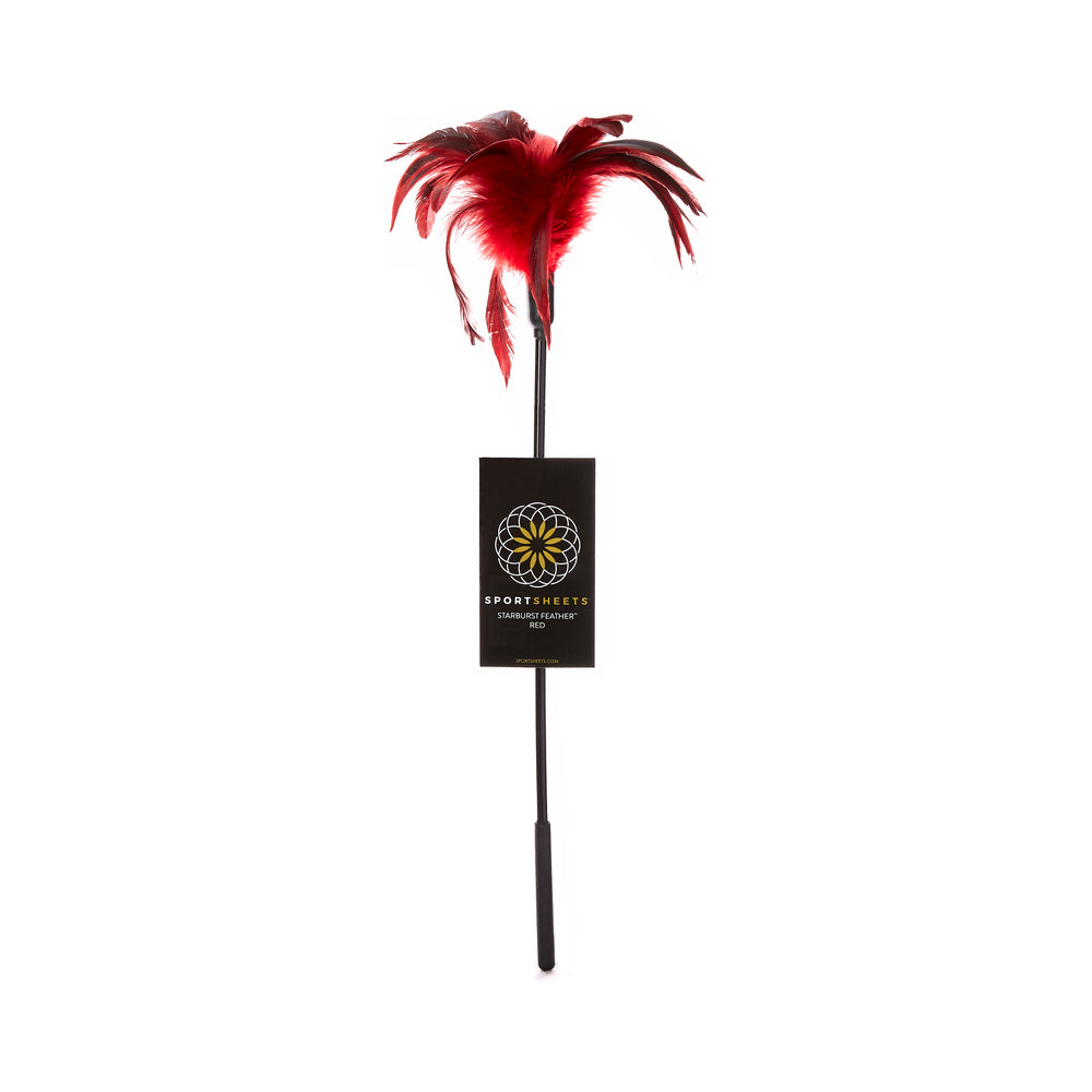Sportsheets - Sportsheets Starburst Tickler Red - Bondage & Fetish Toys