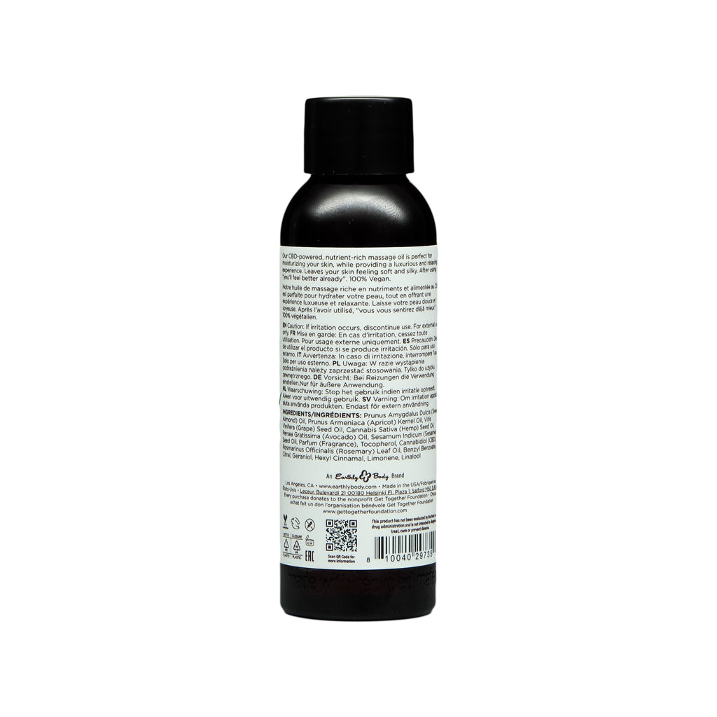 Earthly Body - Earthly Body Hemp Seed CBD Relaxing Massage and Body Oil Naked in the Woods 2 oz. - Lubricants, Creams & Glides