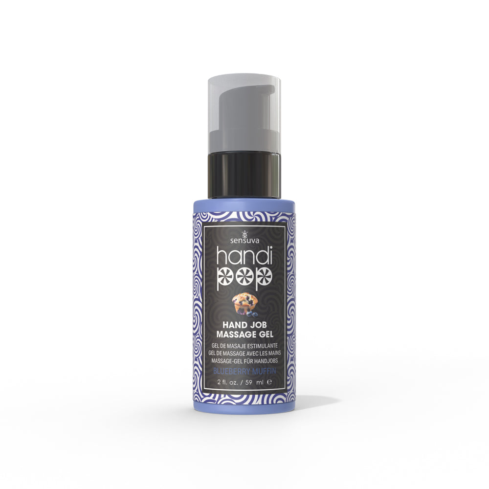 Sensuva - Sensuva HandiPop Edible Hand Job Massage Gel Blueberry Muffin 2 oz. - Lubricants, Creams & Glides - Gel