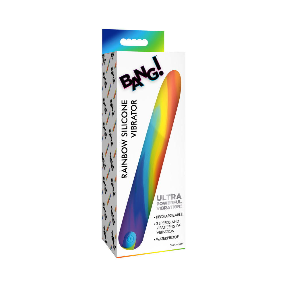 XR Brands - BANG! Rainbow Silicone Vibrator - Vibrators - Silicone